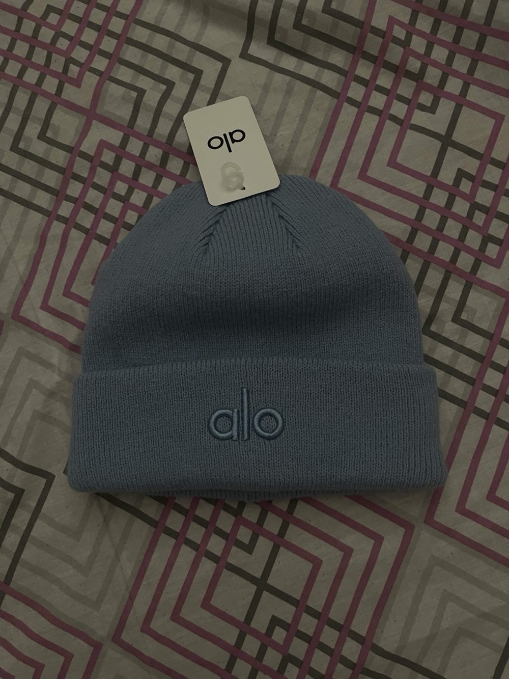 ALO Yoga Light Blue Knit Beanie